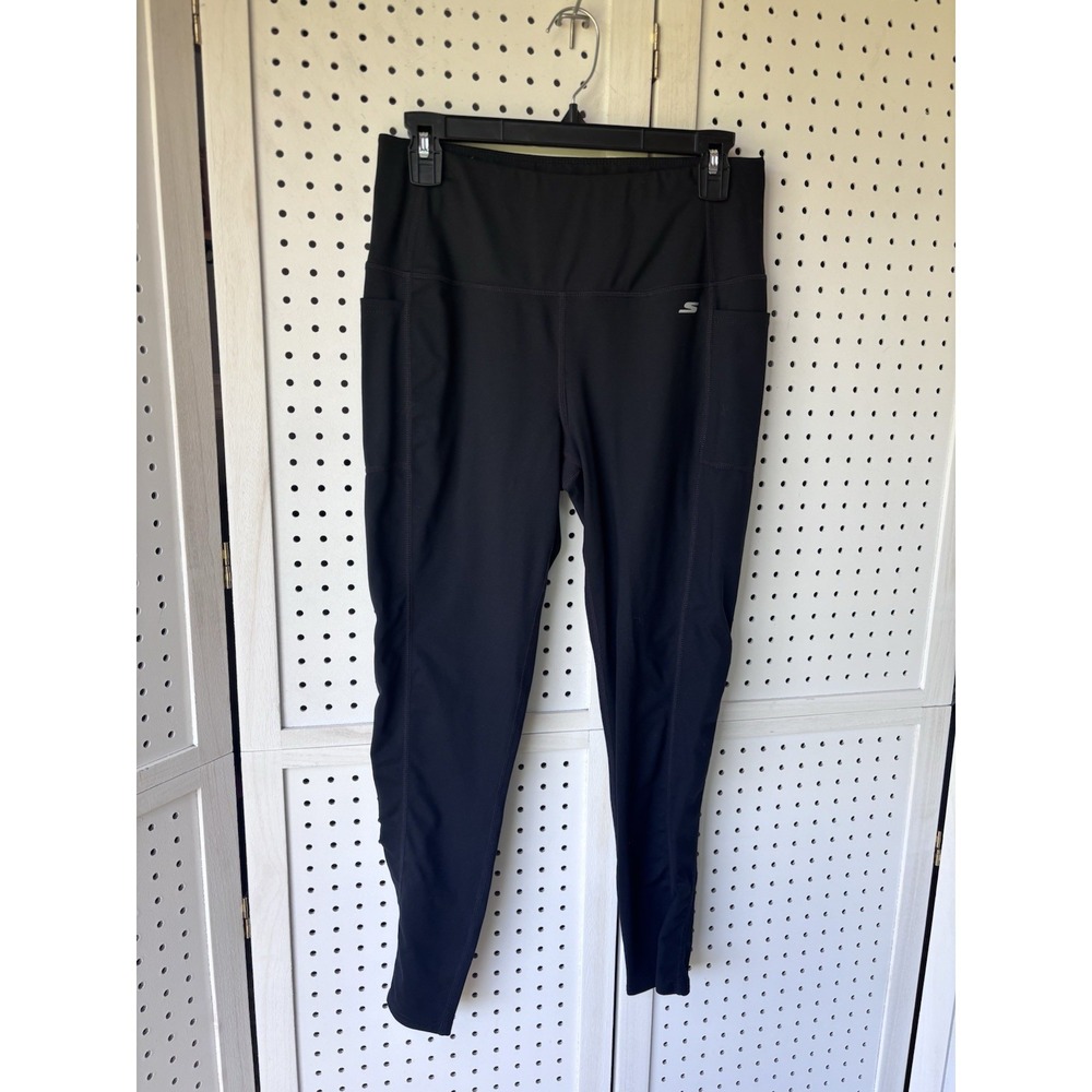 Sketchers Women's Lg Side Pocket Athletic Leggings Nylon‎ Spandex Black